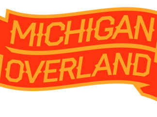 Michigan Overland orange banner logo