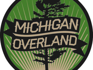 Michigan Overland round green and tan logo